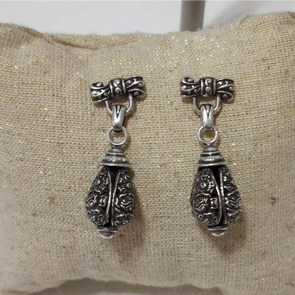 BRIGHTON vintage scrolled dangle‎ earrings - Picture 2 of 4